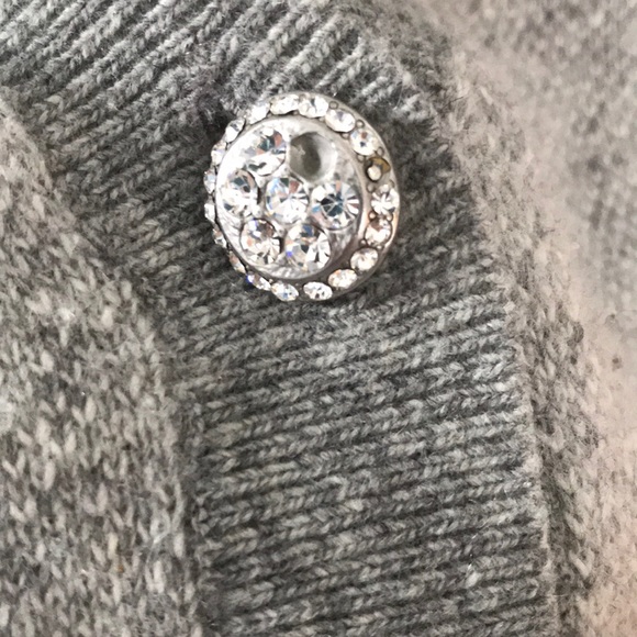 JCrew grey elegant sparkle cardigan sweater S - Picture 4 of 6